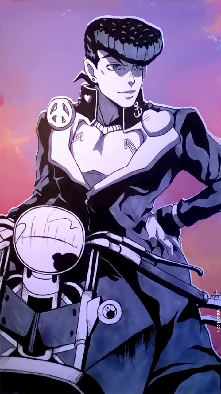 第四部JOJO的奇妙冒险不灭钻石男主角四乔东方仗助手机壁纸图片（4）