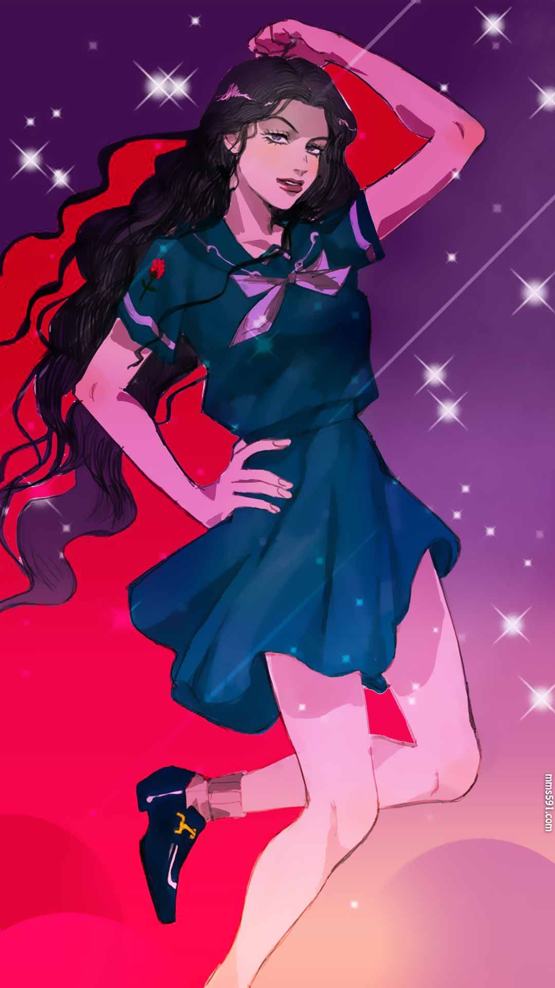 JOJO的奇妙冒险长发美女山岸由花子手机壁纸图片