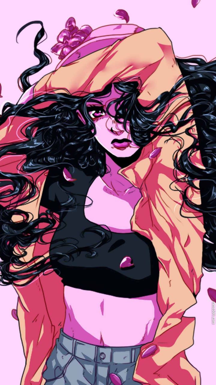 JOJO的奇妙冒险长发美女山岸由花子手机壁纸图片（2）