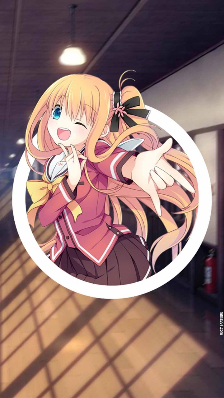 夏洛特Charlotte主唱长发动漫美女西森柚咲手机壁纸图片（2）