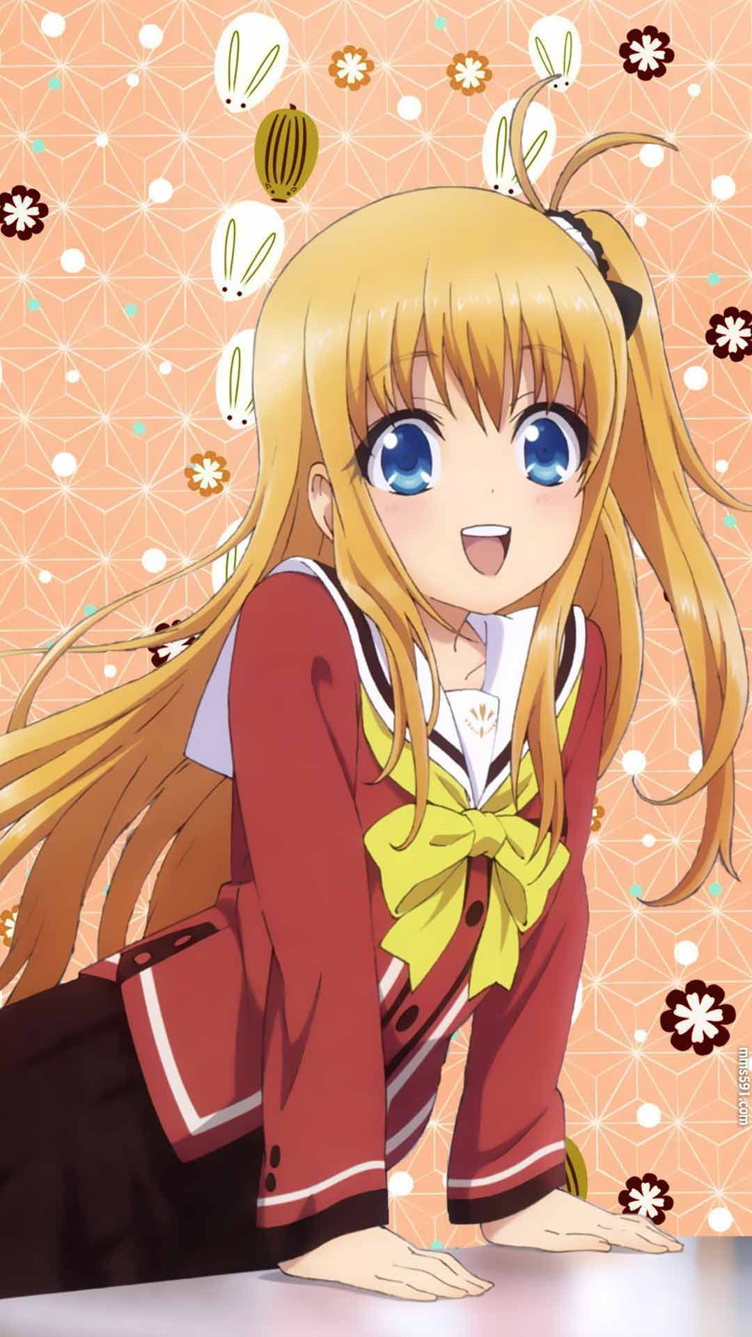 夏洛特Charlotte主唱长发动漫美女西森柚咲手机壁纸图片（5）