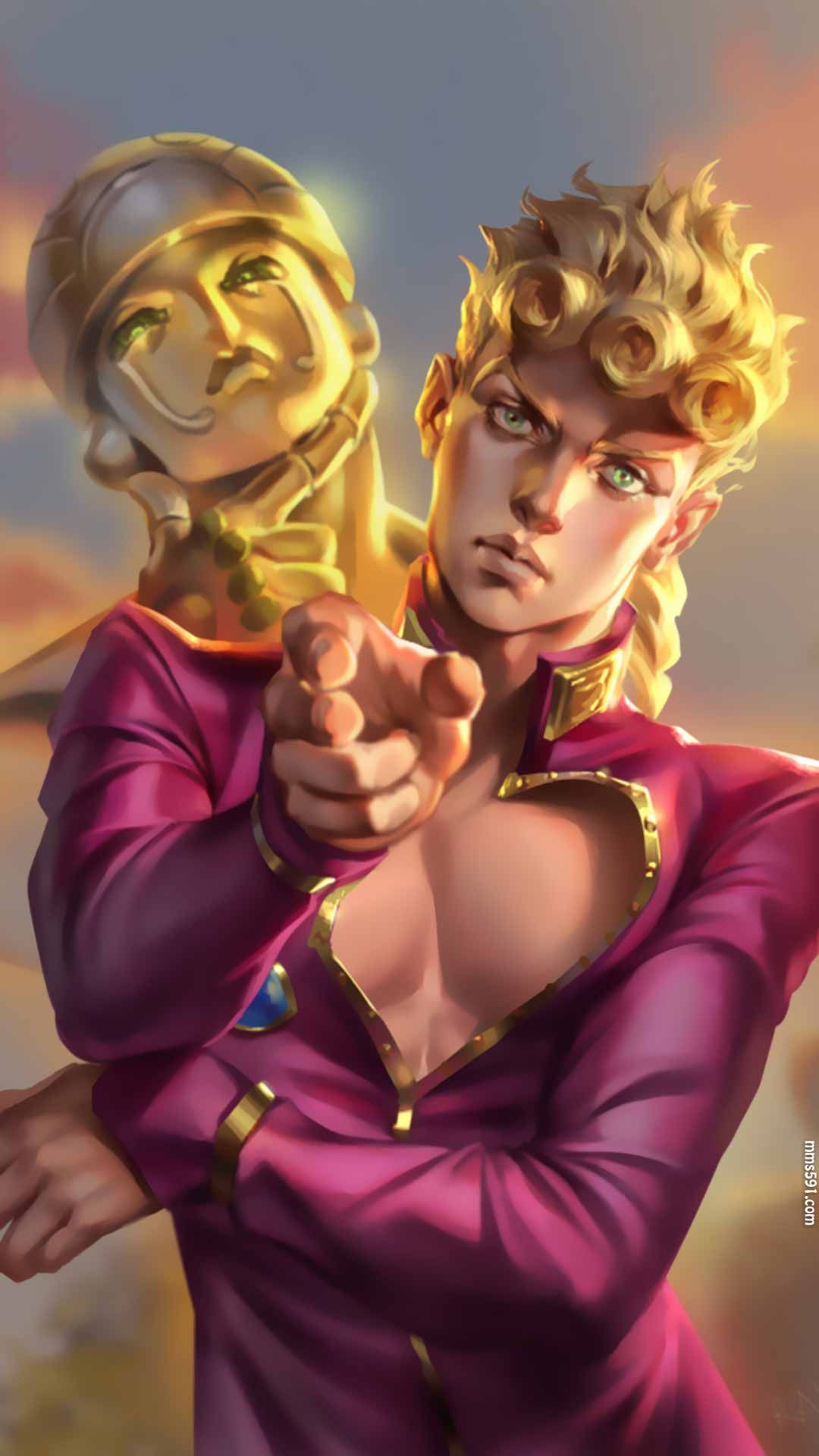 JOJO的奇妙冒险黄金之风中男主角乔鲁诺·乔巴纳手机壁纸图片