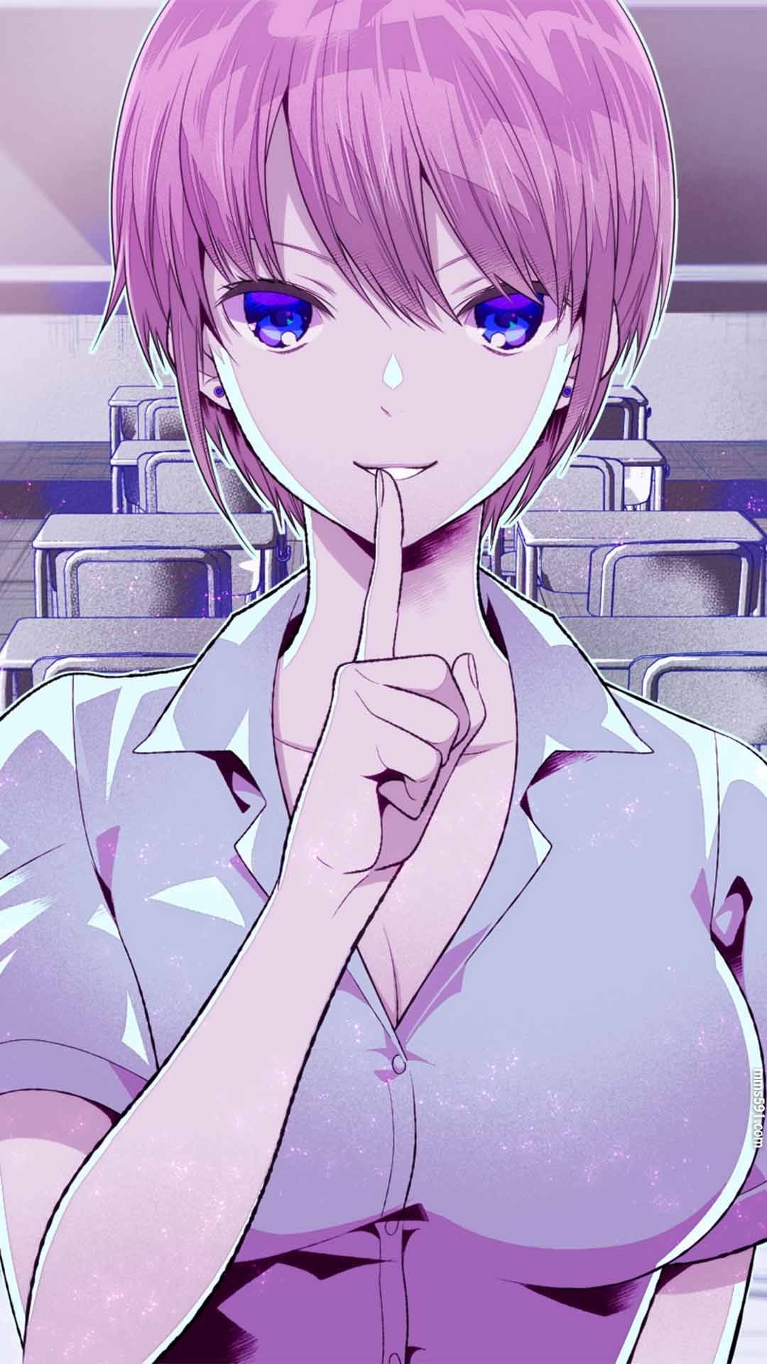 五等分的新娘粉色短发大姐中野一花手机壁纸图片集（2）