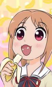 动漫笨女孩喜欢吃香蕉的花畑佳子手机壁纸图片（2）
