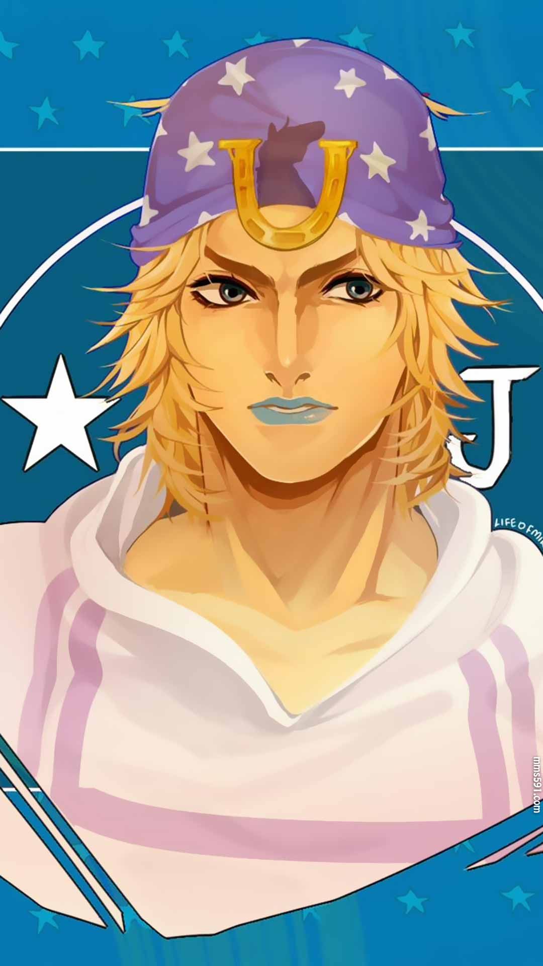 第七部JOJO的奇妙冒险飙马野郎男主角乔尼·乔斯达手机壁纸图片