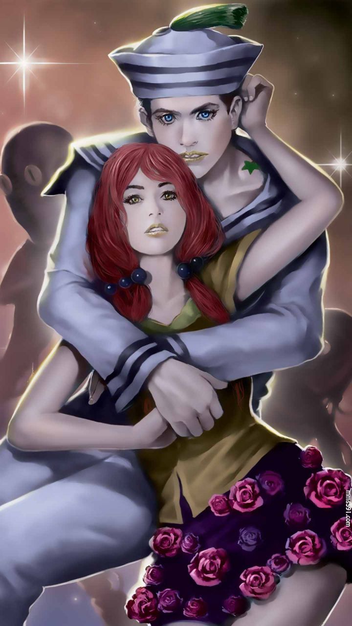 第八部JOJO的奇妙冒险乔乔福音女主角广濑康穗手机壁纸图片（4）