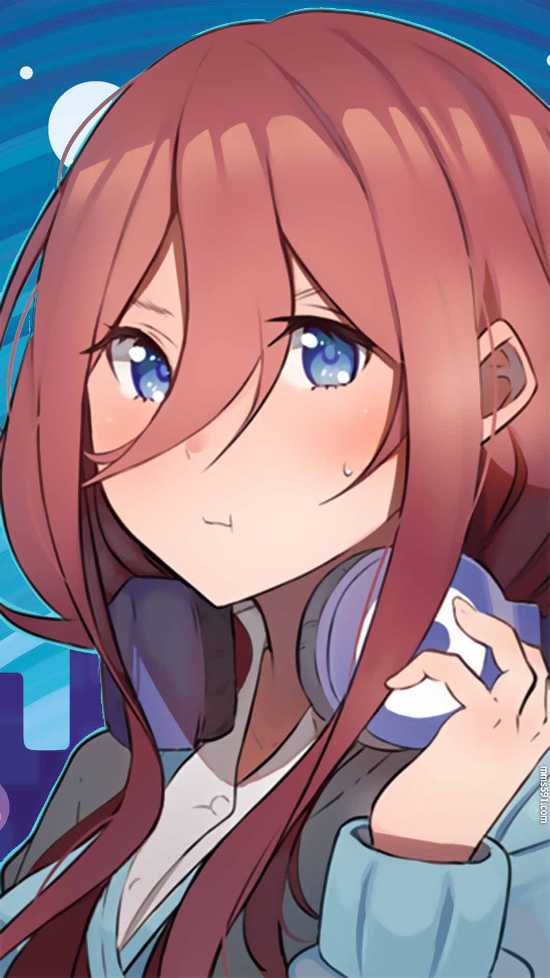 五等分的新娘戴耳机老三中野三玖黑丝性感手机壁纸图片（7）