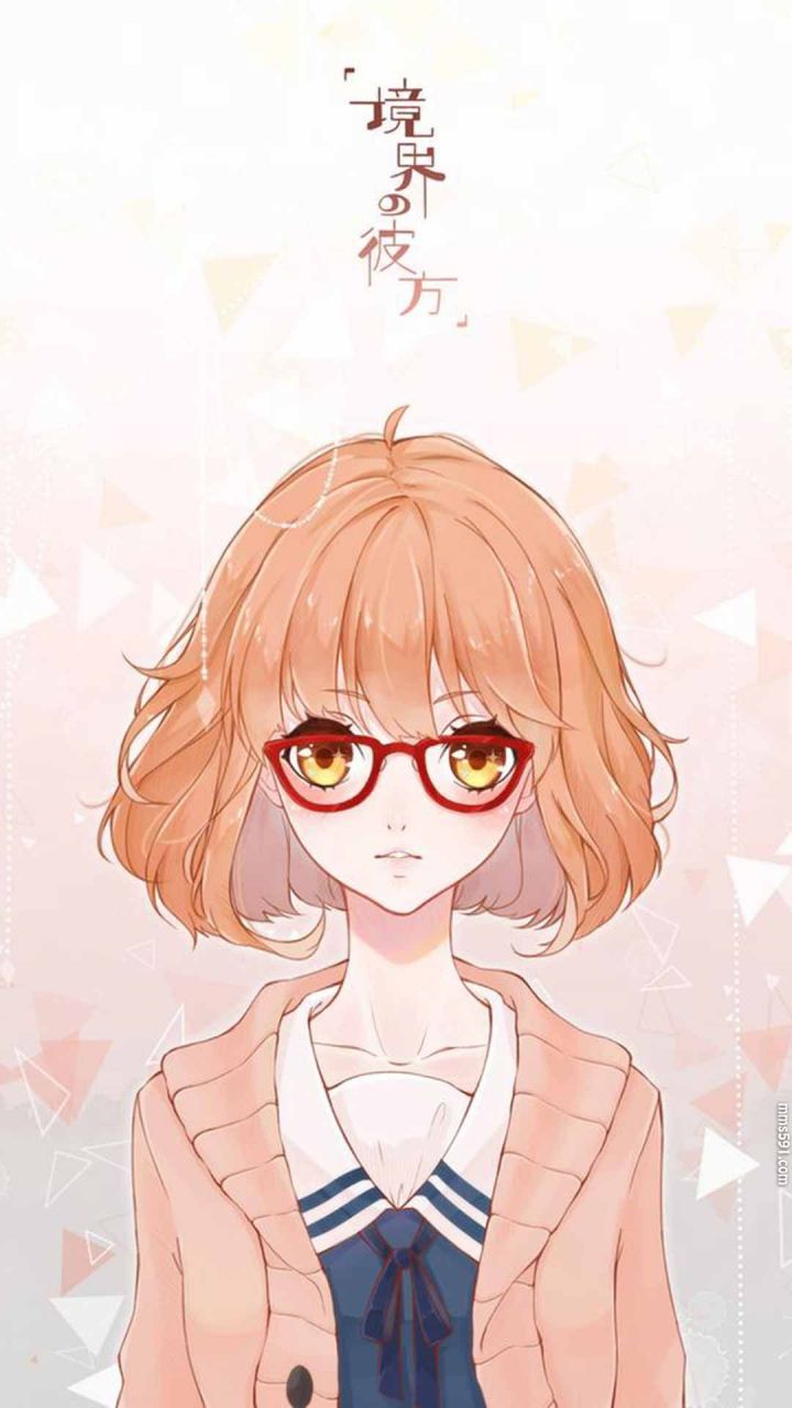 戴眼镜的动漫美女境界的彼方女主角栗山未来手机壁纸图片（5）