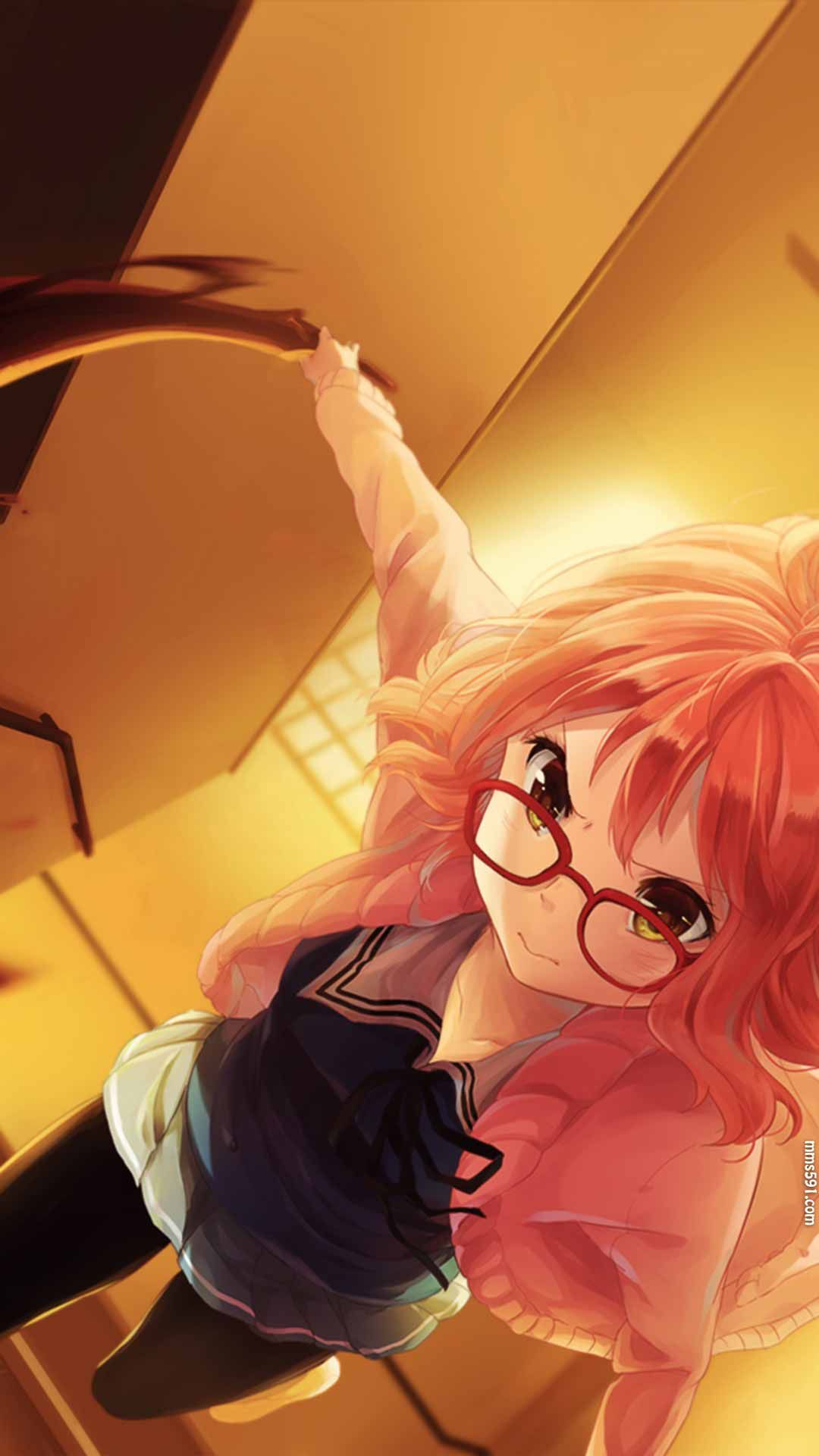 戴眼镜的动漫美女境界的彼方女主角栗山未来手机壁纸图片（8）