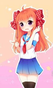 月刊少女野崎君女主角佐仓千代头戴蝴蝶结手机壁纸图片