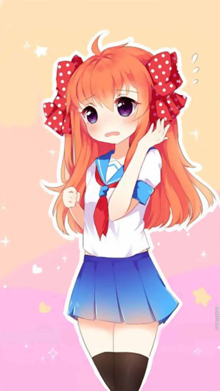 月刊少女野崎君女主角佐仓千代头戴蝴蝶结手机壁纸图片