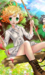 约定的梦幻岛女主角触角艾玛短发手机壁纸图片集（8）