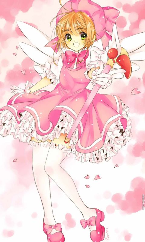 魔卡少女樱女主角小樱库洛魔法使木之本樱手机壁纸竖屏图片集（3）