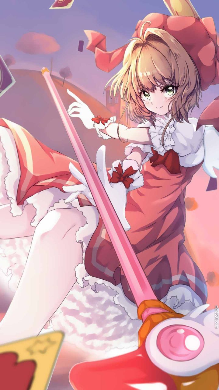 魔卡少女樱女主角小樱库洛魔法使木之本樱手机壁纸竖屏图片集（5）
