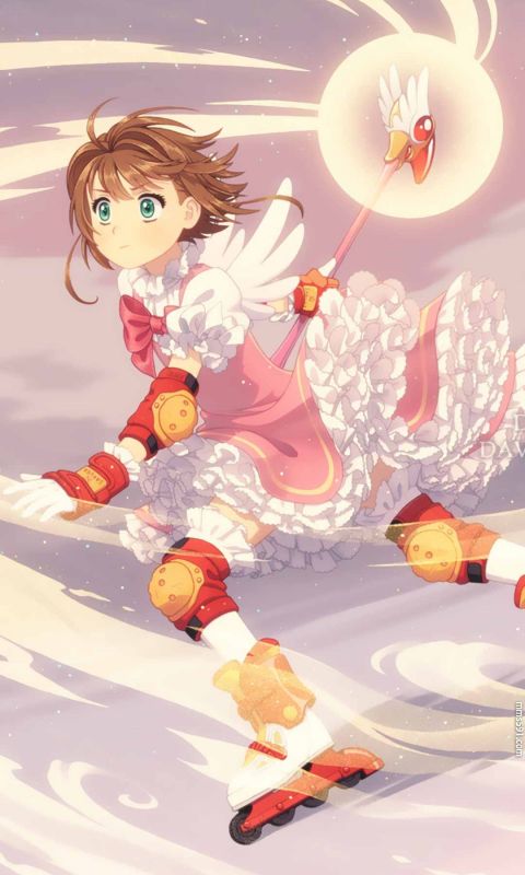 魔卡少女樱女主角小樱库洛魔法使木之本樱手机壁纸竖屏图片集（7）