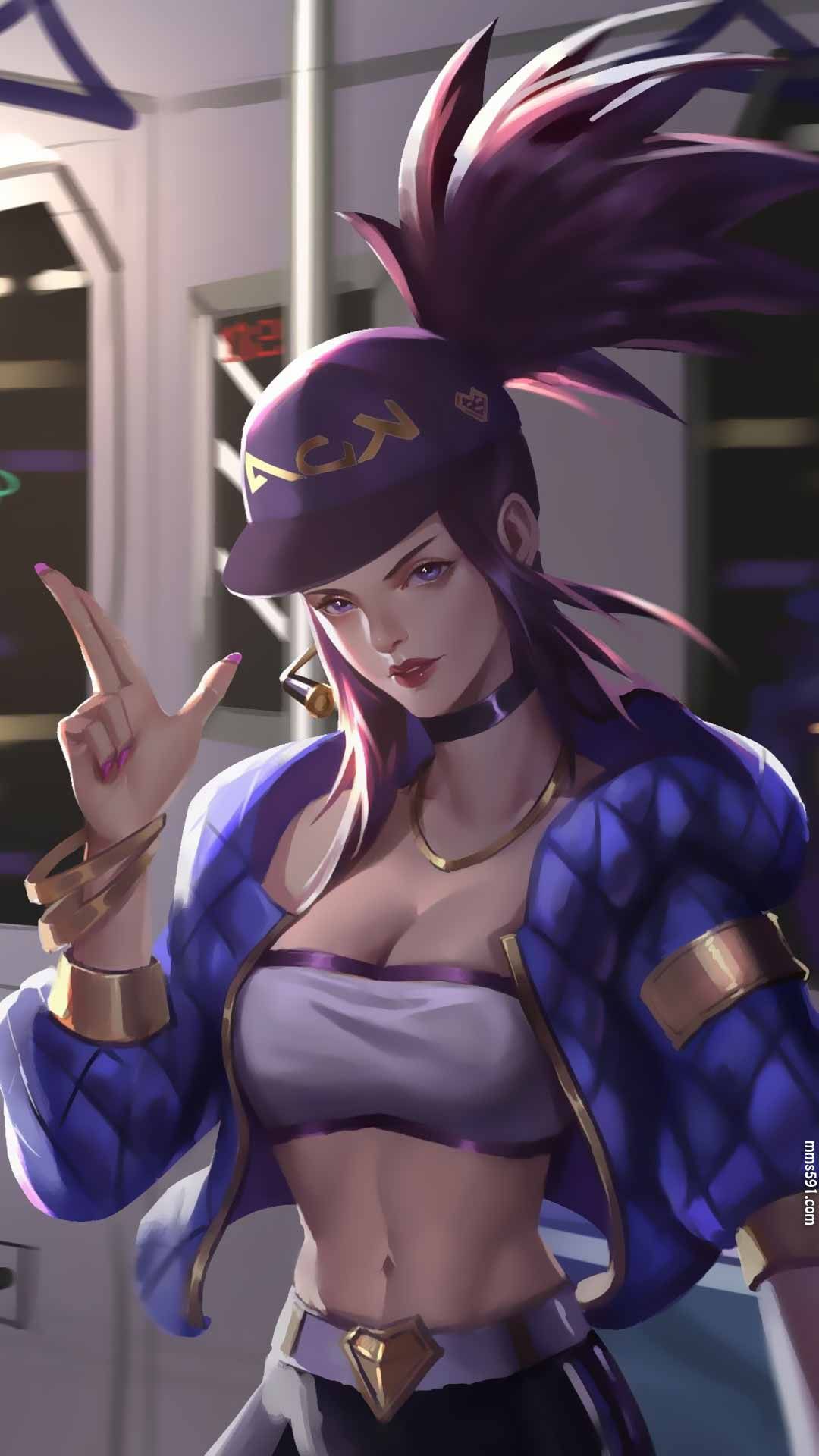 英雄联盟二次元女团KDA说唱阿卡丽手机壁纸图片（2）