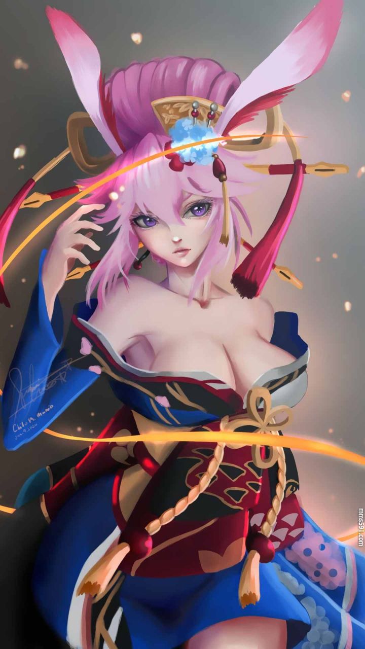 崩坏3巫女长耳朵的游戏美女八重樱手机壁纸图片（4）