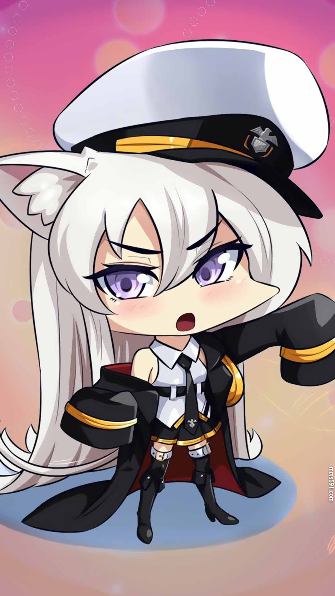 碧蓝航线灰色幽灵企业号军装性感长发美女手机壁纸图片集（10）