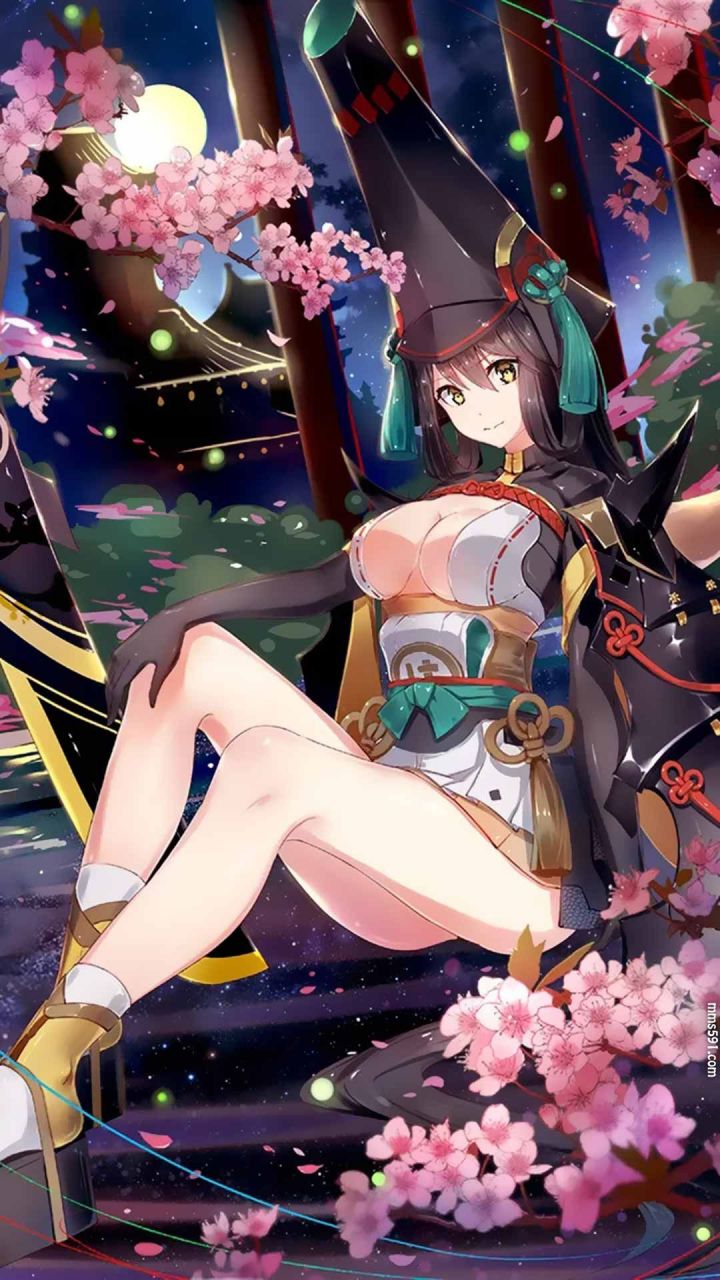 阴阳师SSR级式神刀妹妖刀姬拿着长刀的性感手机壁纸高清图片