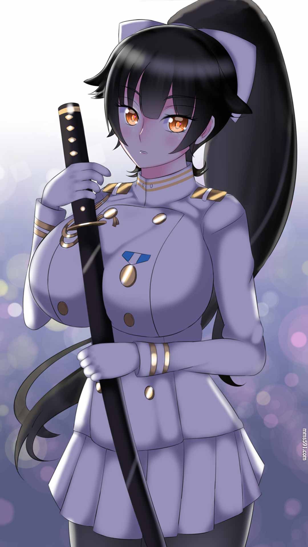 碧蓝航线拿武士刀的舰娘爱宕IJN Atago好身材手机壁纸图片（4）