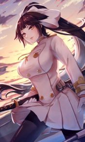 碧蓝航线拿武士刀的舰娘爱宕IJN Atago好身材手机壁纸图片（3）