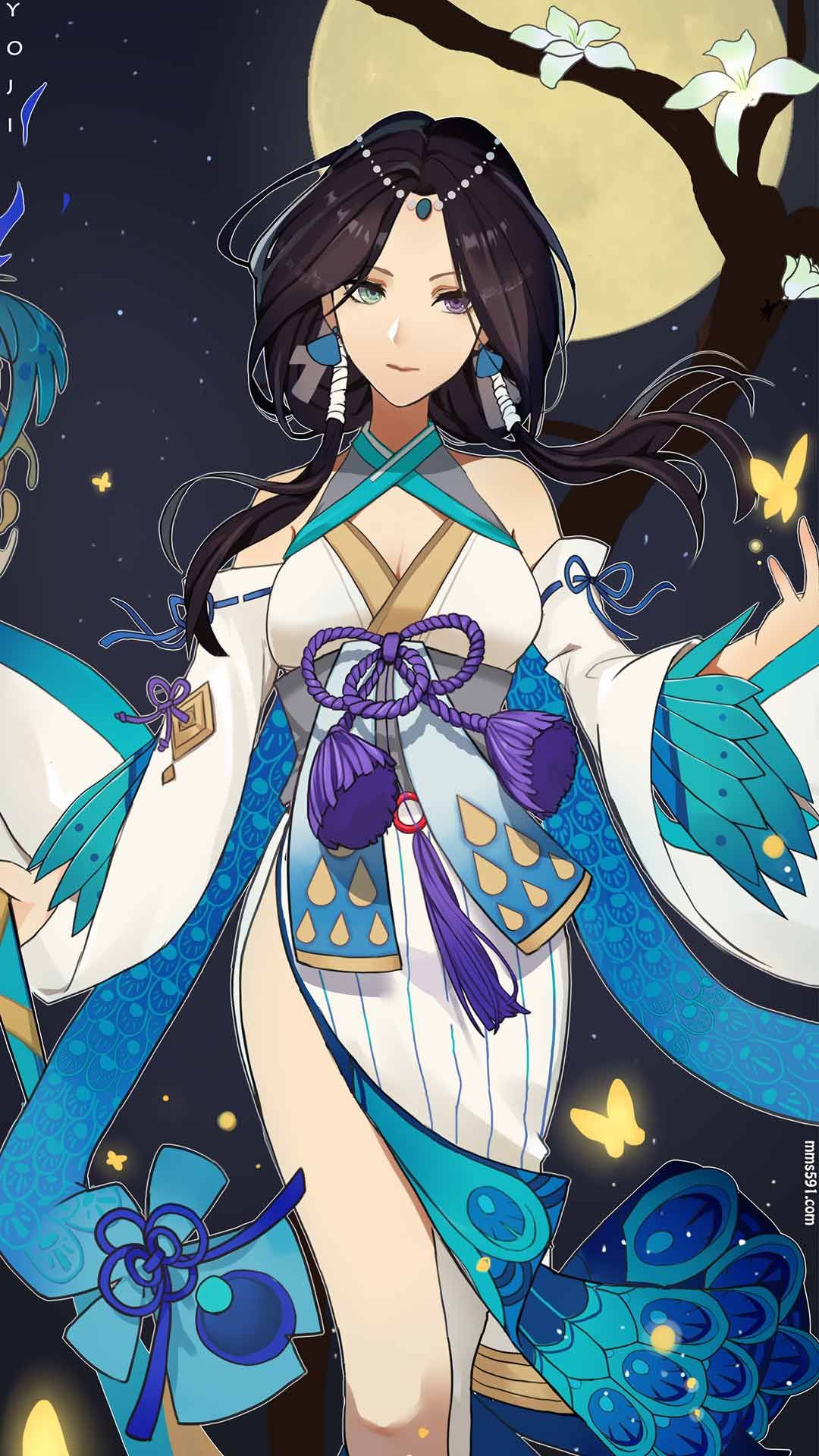阴阳师美女人物八百比丘尼手机壁纸图片1080P