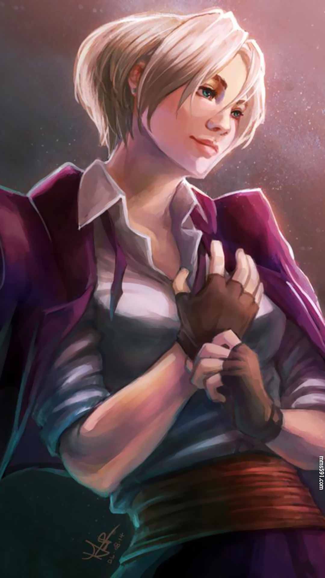 拳皇酒吧女服务生金色短发拳手琼king手机壁纸图片大全（3）