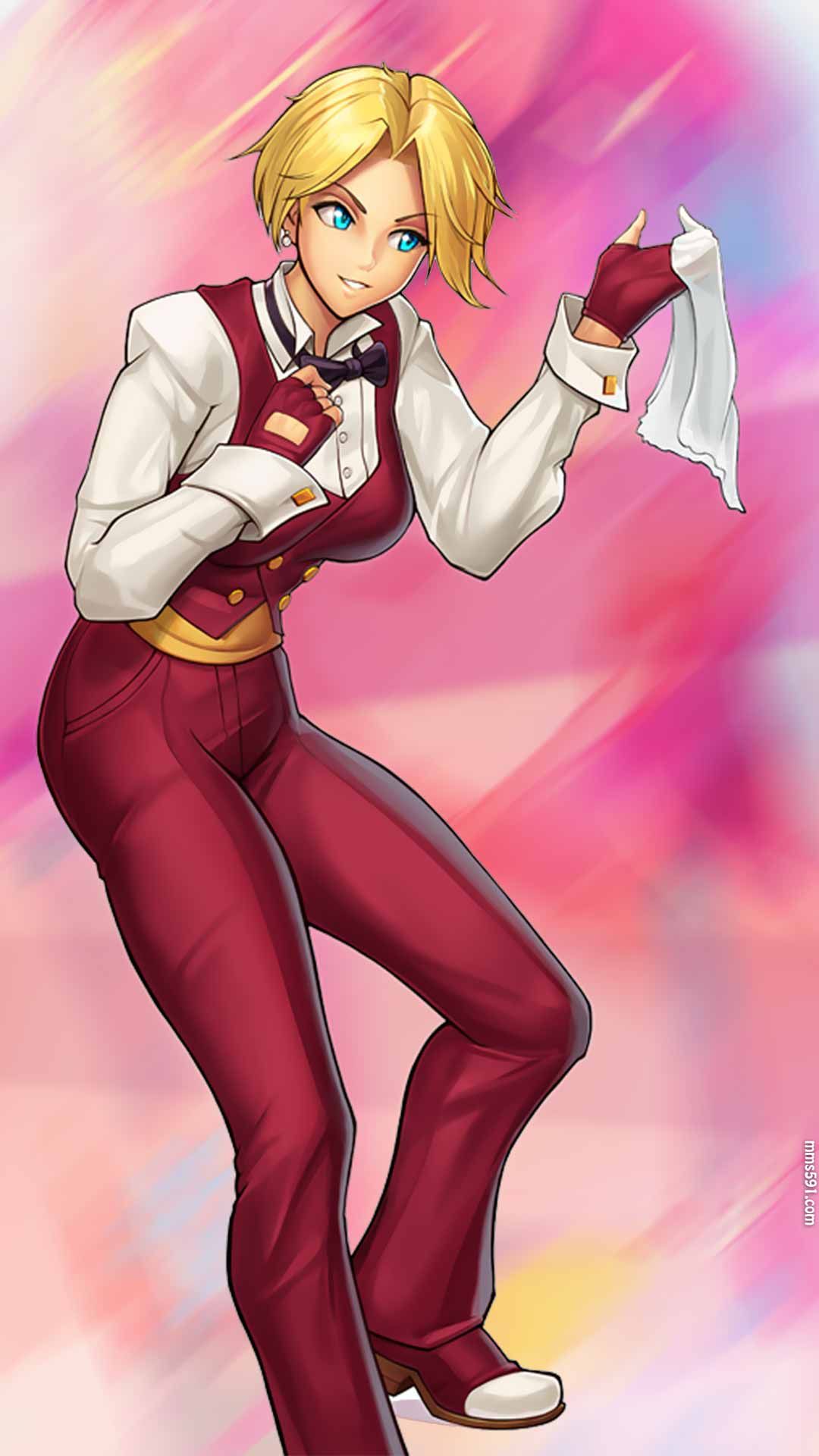 拳皇酒吧女服务生金色短发拳手琼king手机壁纸图片大全（9）