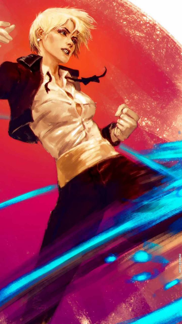 拳皇酒吧女服务生金色短发拳手琼king手机壁纸图片大全（8）