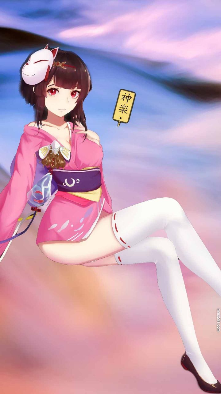 阴阳师短发萝莉神乐高清手机壁纸图片集（9）