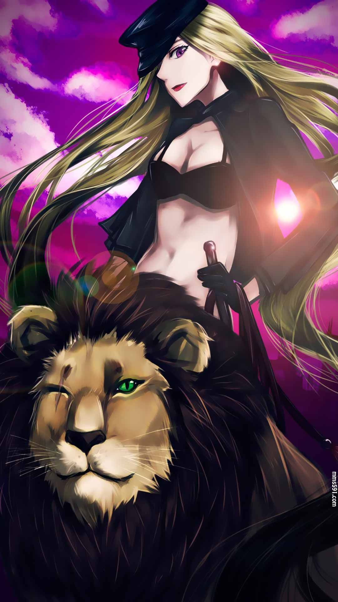 野良神最强武神威娜毘沙门天bishamon金色长发军装手机壁纸图片（3）