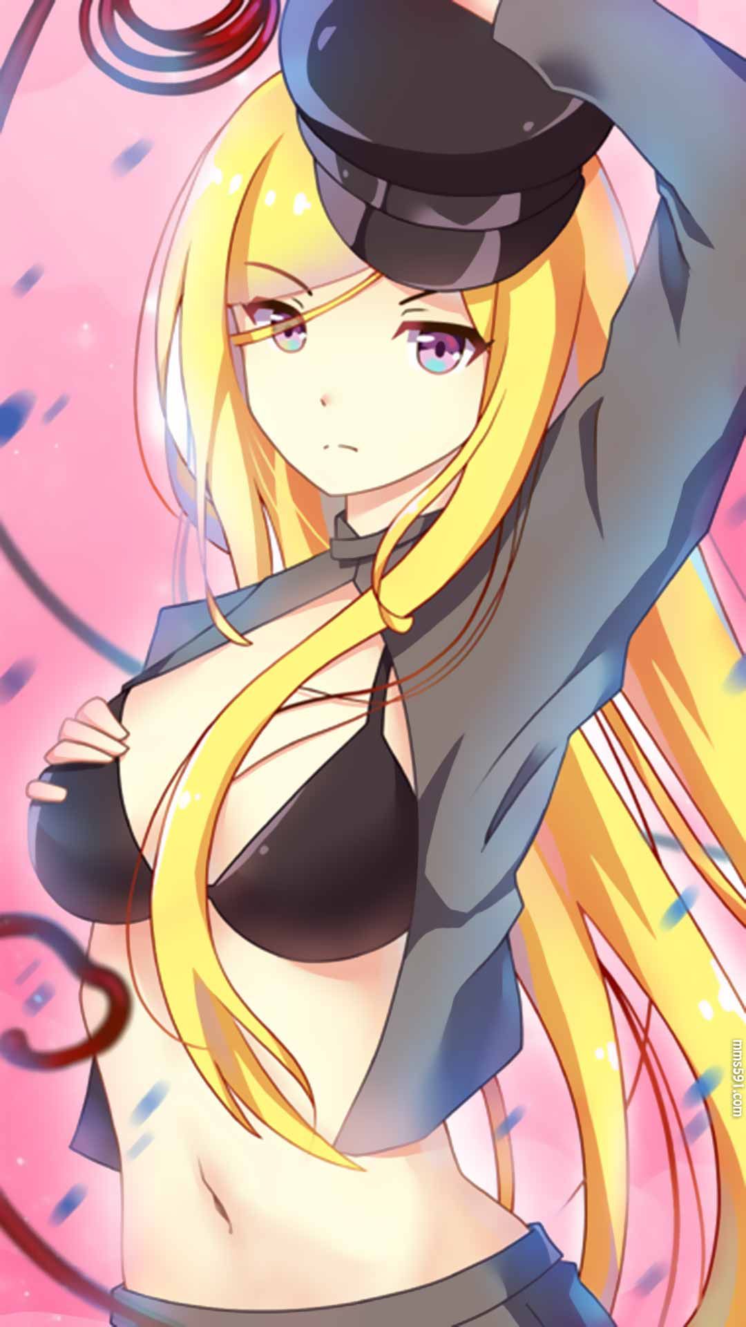 野良神最强武神威娜毘沙门天bishamon金色长发军装手机壁纸图片（10）