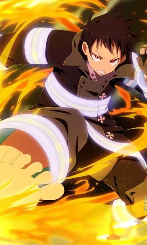 炎炎消防队男主角恶魔的足迹森罗日下部Shinra Kusakabe手机壁纸图片（3）