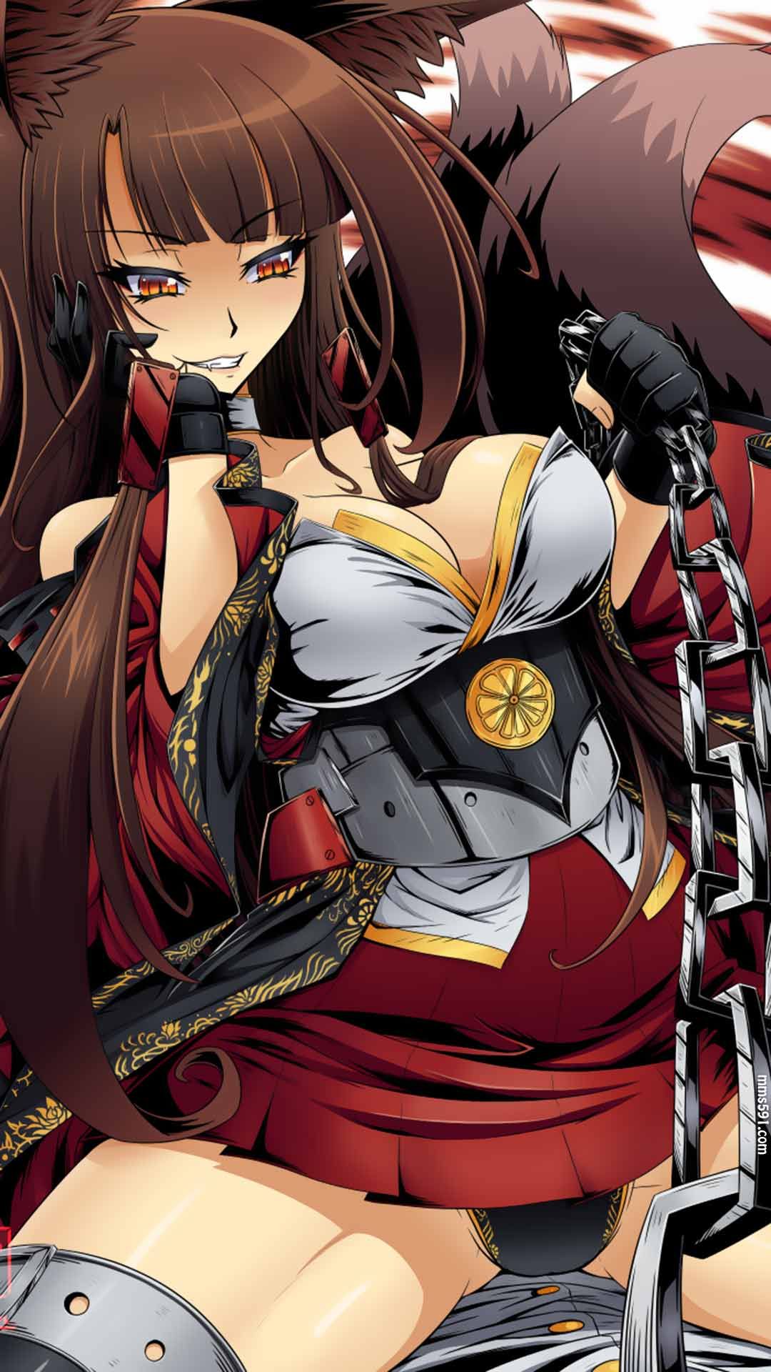 碧蓝航线航空母舰赤城Akagi用弓的长耳朵美少女手机壁纸图片（4）