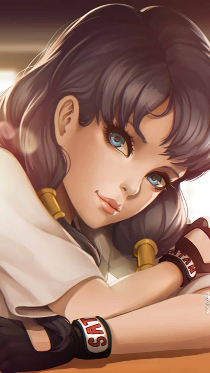 撒旦的女儿碧儿，七龙珠两个辫子的比迪丽Videl手机壁纸图片（3）