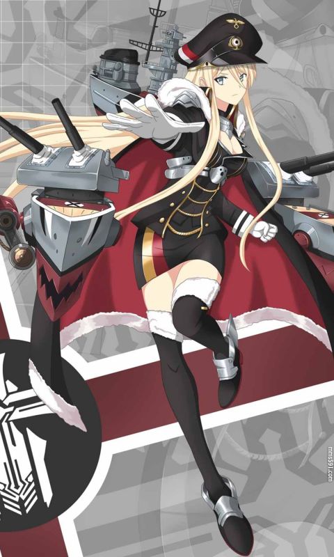 碧蓝航线大长腿铁血舰娘俾斯麦Bismark手机壁纸图片汇总（7）