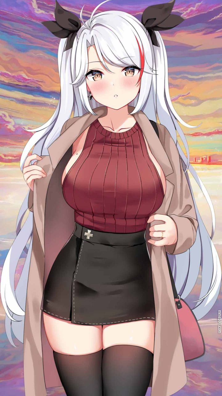 碧蓝航线吃手手的不死鸟欧根亲王号舰娘性感手机壁纸图片