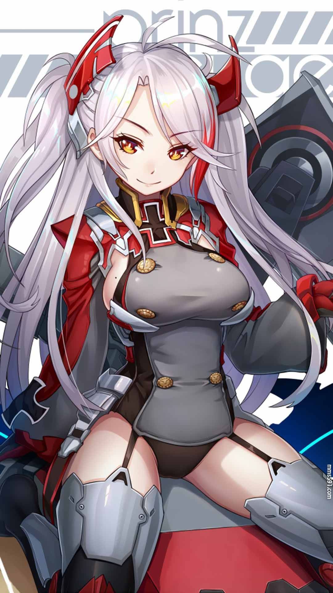 碧蓝航线吃手手的不死鸟欧根亲王号舰娘性感手机壁纸图片（2）