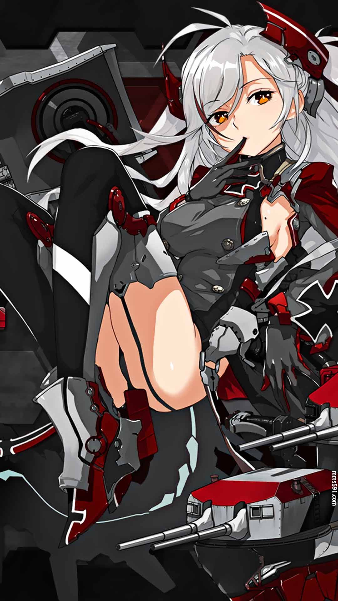 碧蓝航线吃手手的不死鸟欧根亲王号舰娘性感手机壁纸图片（5）