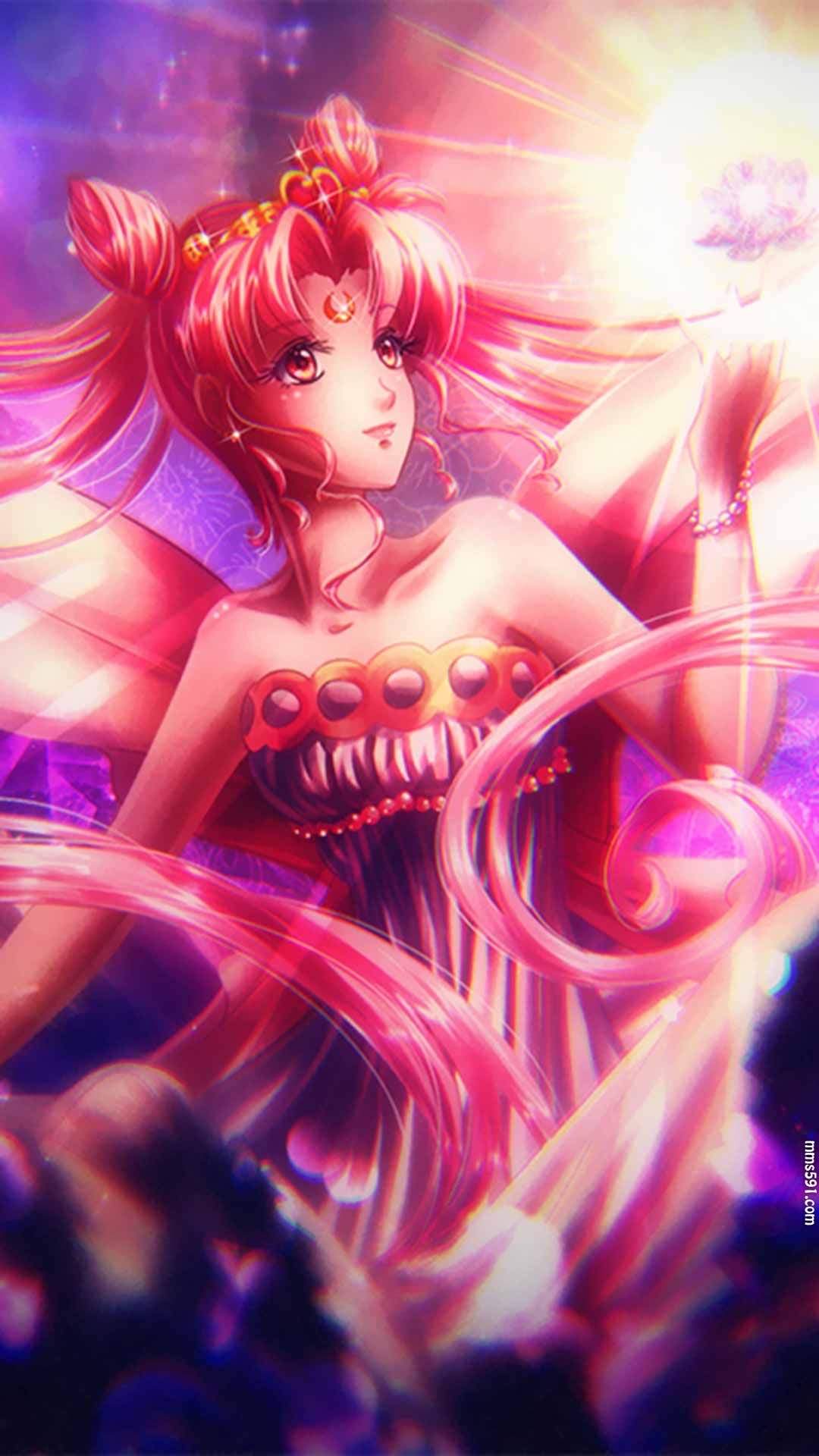 变身水兵月，美少女战士女主角月野兔Sailor Moon超美手机壁纸图片（9）