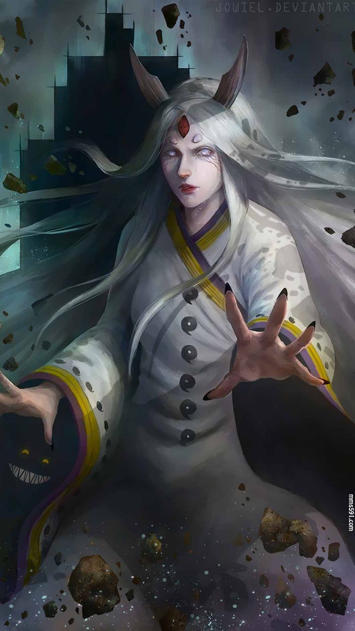 火影忍者最终BOSS查克拉之祖大筒木辉夜Ootutuki Kaguya手机壁纸图片（9）