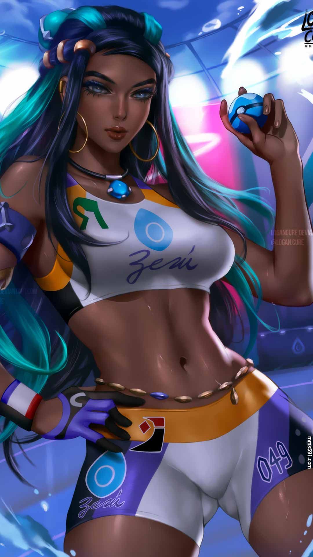 宝可梦美女，神奇宝贝道馆馆主露璃娜Nessa高清1080手机壁纸图片集（3）