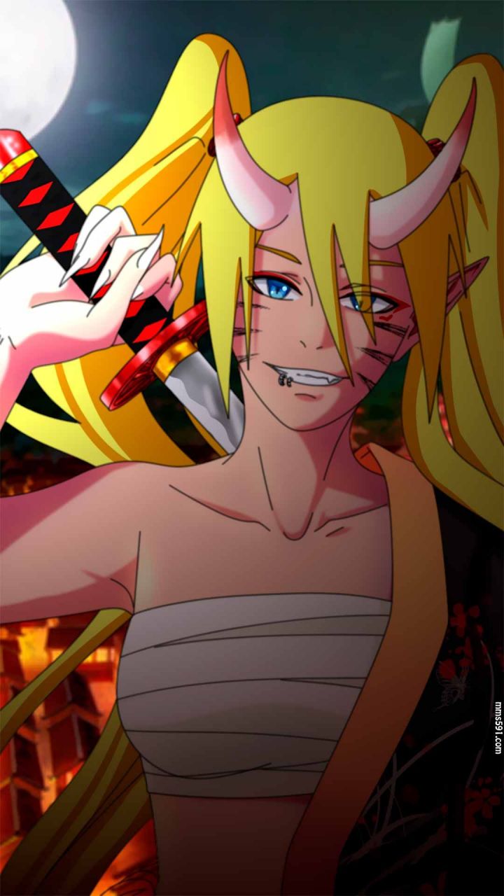 火影忍者女版鸣人男主色诱术性转漩涡鸣子手机壁纸图片集（2）