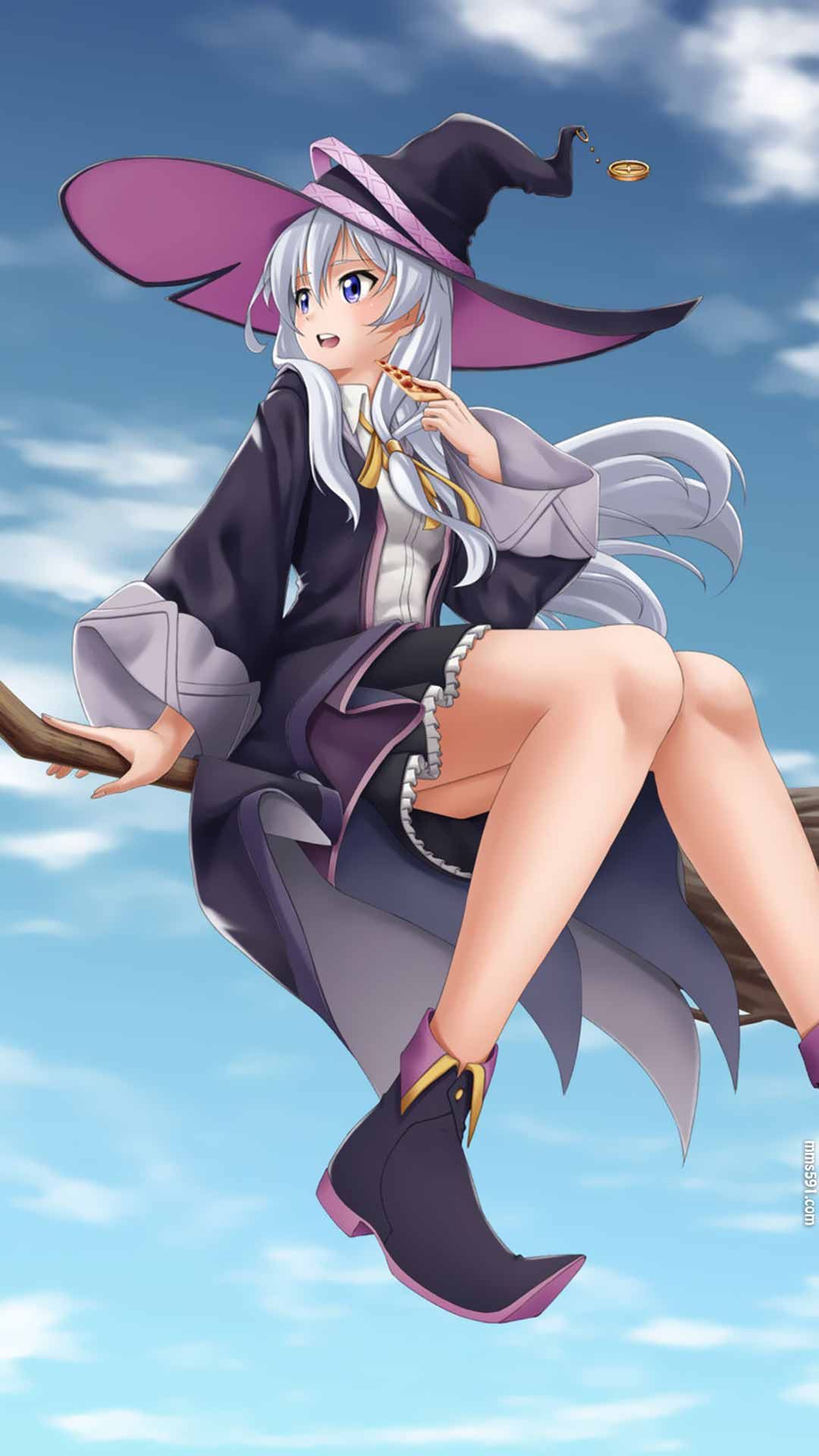 魔女之旅灰白头发女主角灰之魔女伊蕾娜Elaina手机壁纸图片（6）
