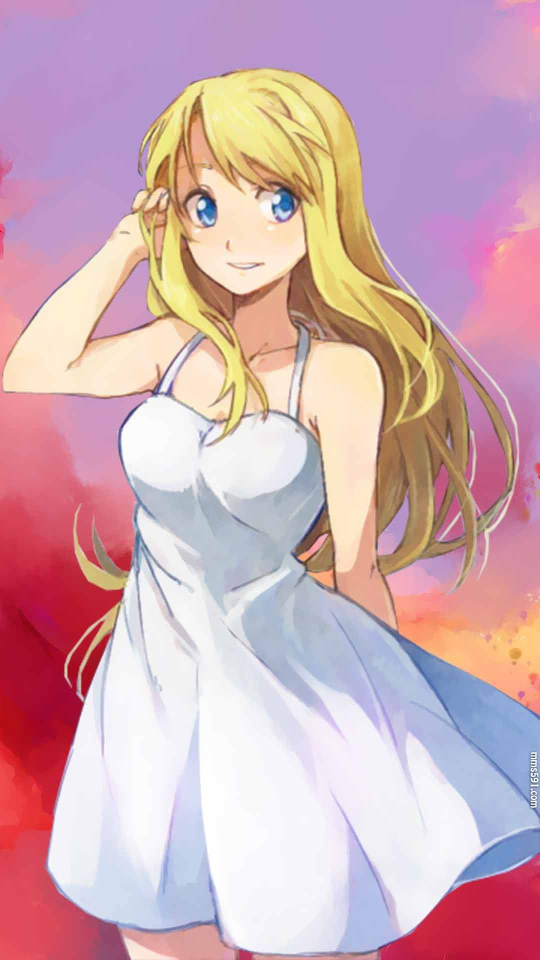钢之炼金术师女主角温莉·洛克贝尔Winry Rockbell手机壁纸图片（8）