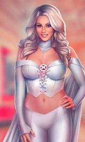 漫威X战警超级英雄白皇后Emma Frost超性感图片手机壁纸