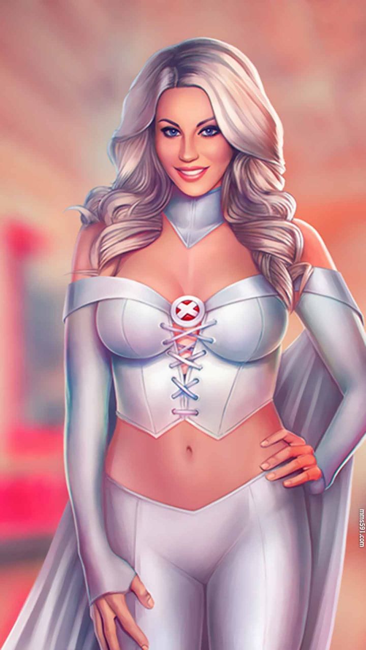 漫威x战警超级英雄白皇后emma frost超性感图片手机壁纸(2)