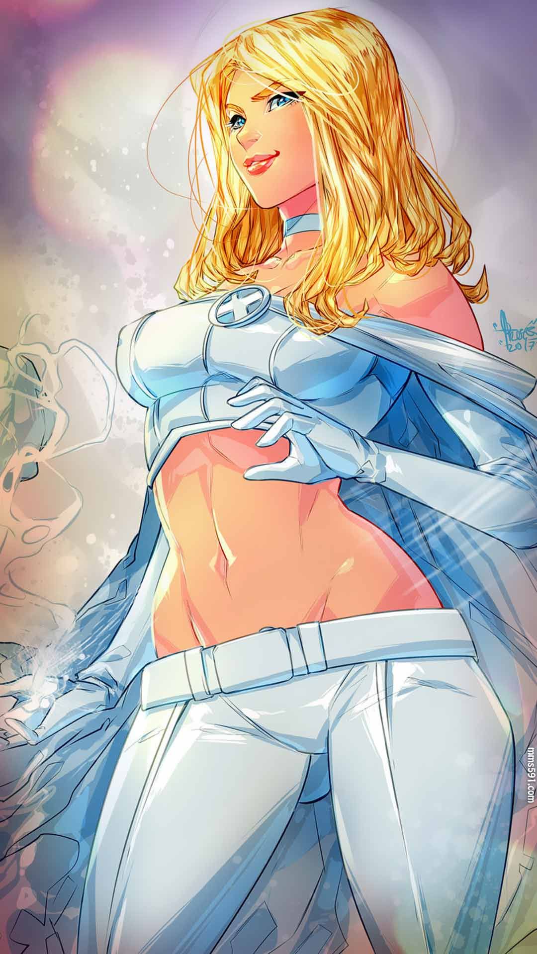 漫威X战警超级英雄白皇后Emma Frost超性感图片手机壁纸(4)