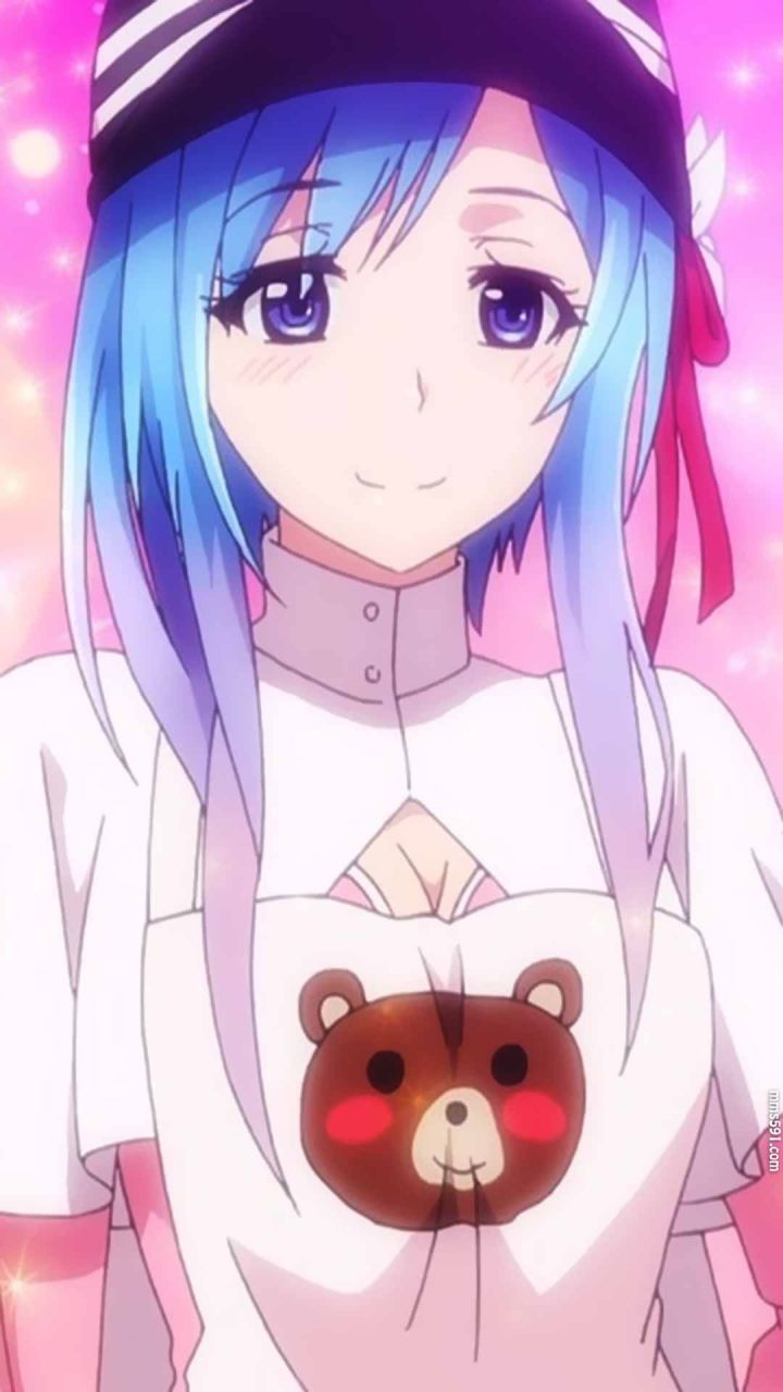 星掠者女主角蓝色头发动漫美女阳菜 Hina高清竖屏手机壁纸图片（3）