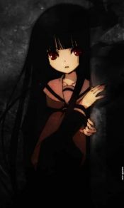 动漫黑长直美女，地狱少女女主角阎魔爱Enma Ai手机壁纸图片（13）